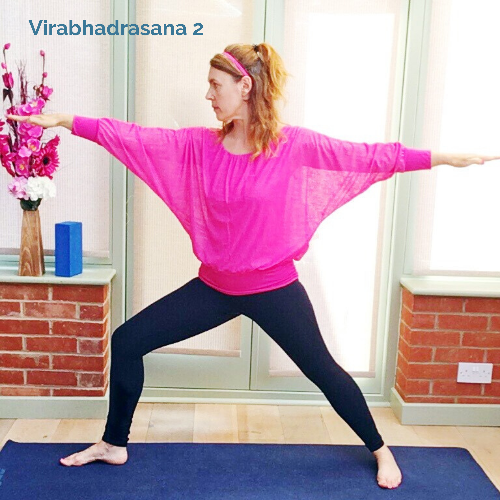 Top Tip-asana-Warrior 2(virabhadrasana 2) This is a great short video with some top tips for getting the most from your practice of the standing pose Warrior 2 (virabhadrasana 2). Great techniques to ground the legs, take tension out of the back but most of all a great way to set up your arms to keep the shoulders relaxed. Therefore, allowing you to hold the arm position for longer. It's just divine! Strength, release of tension ground and feel energised all in one amazing pose!!